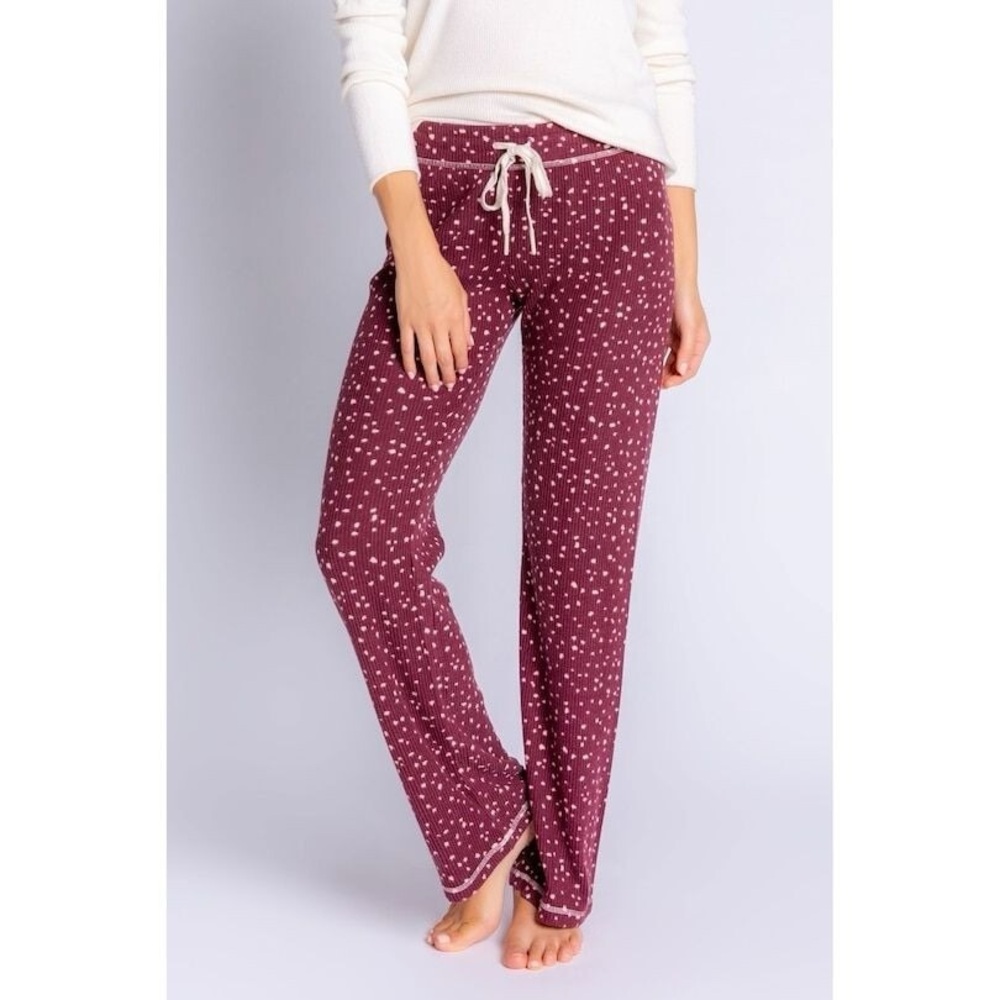 P.J. Salvage Burgundy Star Pajama Pants